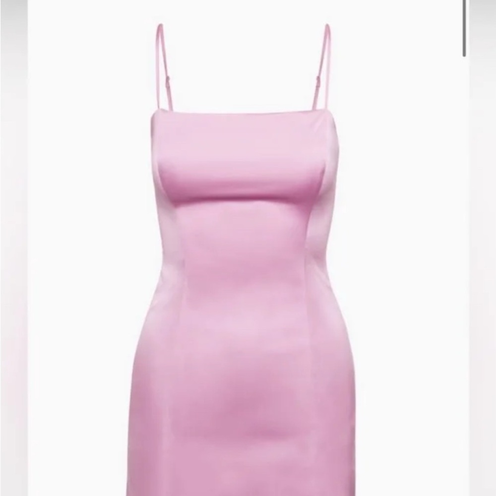 Aritzia Pink Spaghetti-Strap Mini Dress